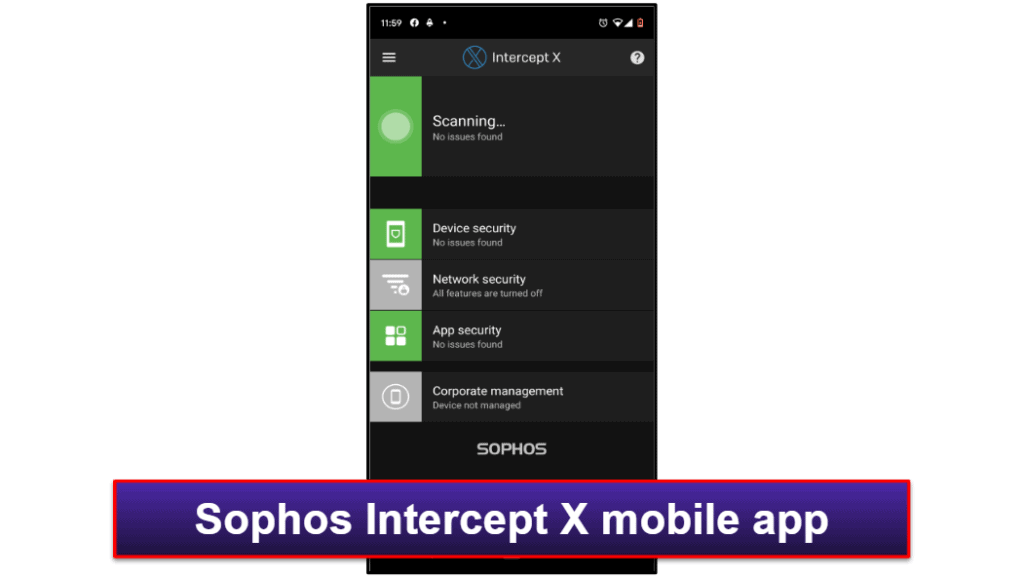 Sophos Antivirus Mobile App