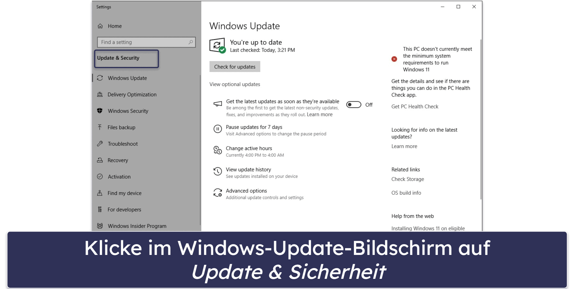 Wie man ein Windows 10 Update durchführt