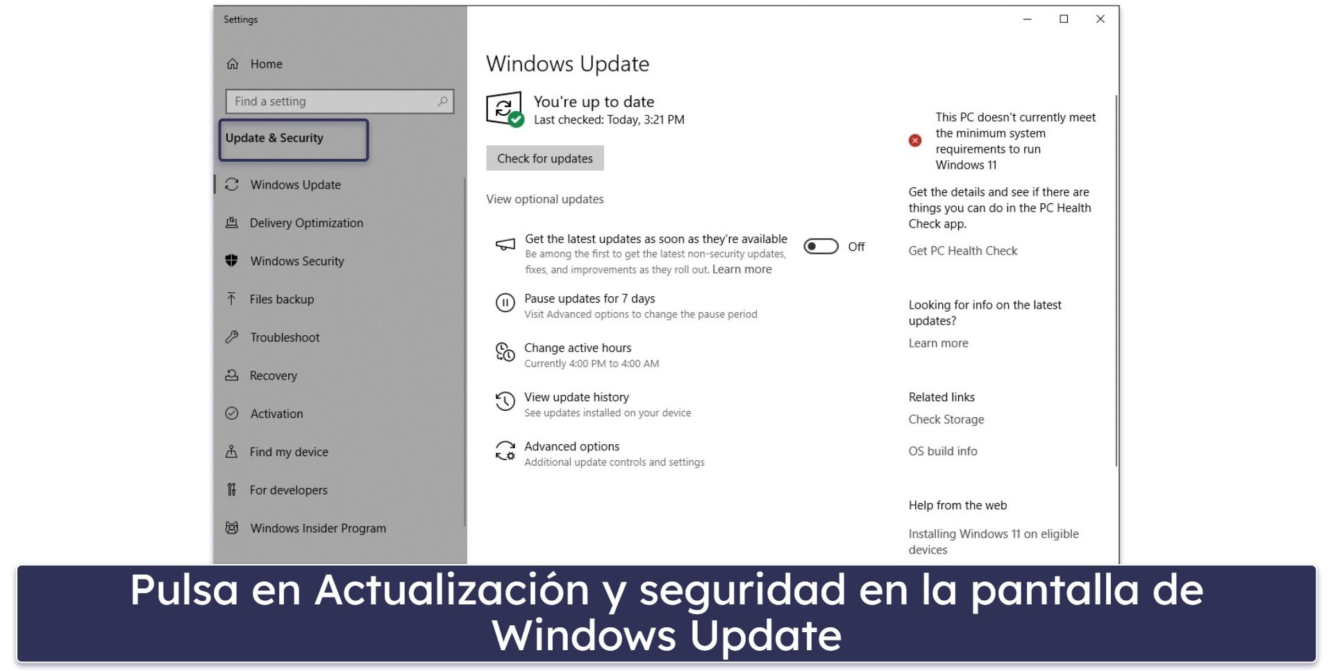 Cómo actualizar Windows 10