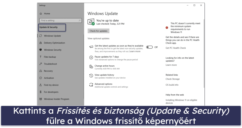 Hogyan frissítheted a Windows 10-et