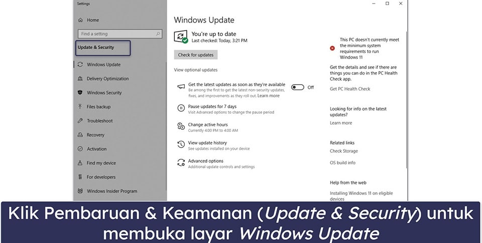 Cara Update Windows 10