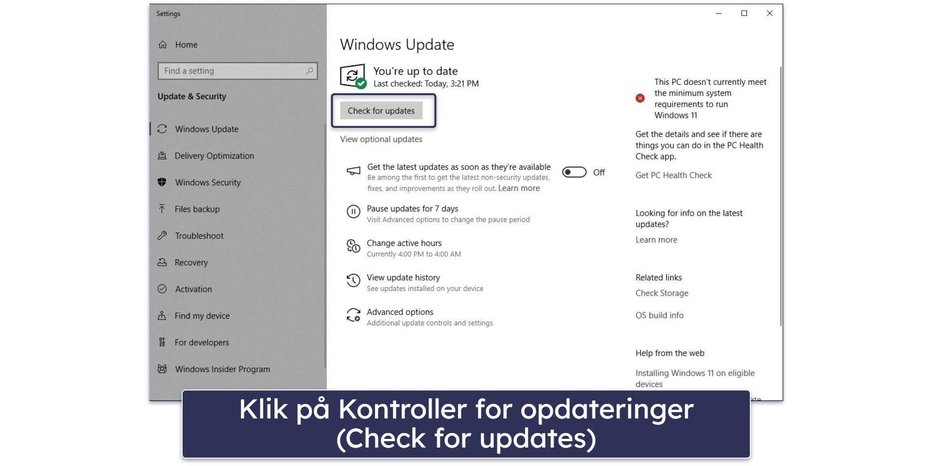 Sådan opdaterer du Windows 10