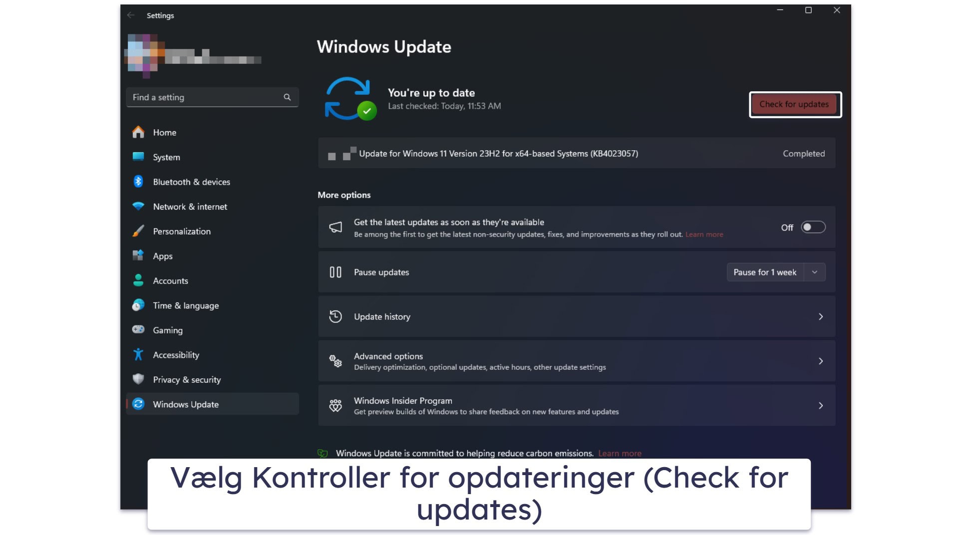 Hvordan opdateres Windows 11
