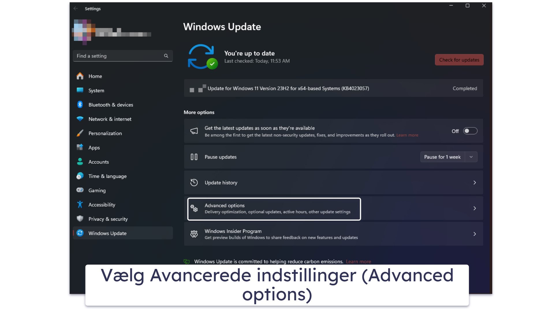 Hvordan opdateres Windows 11