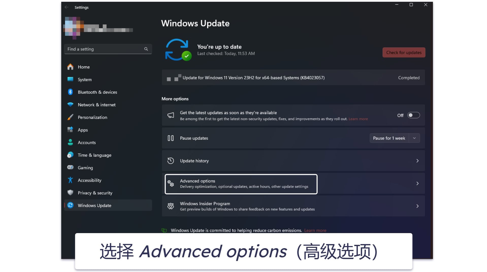 Windows 11 更新步骤