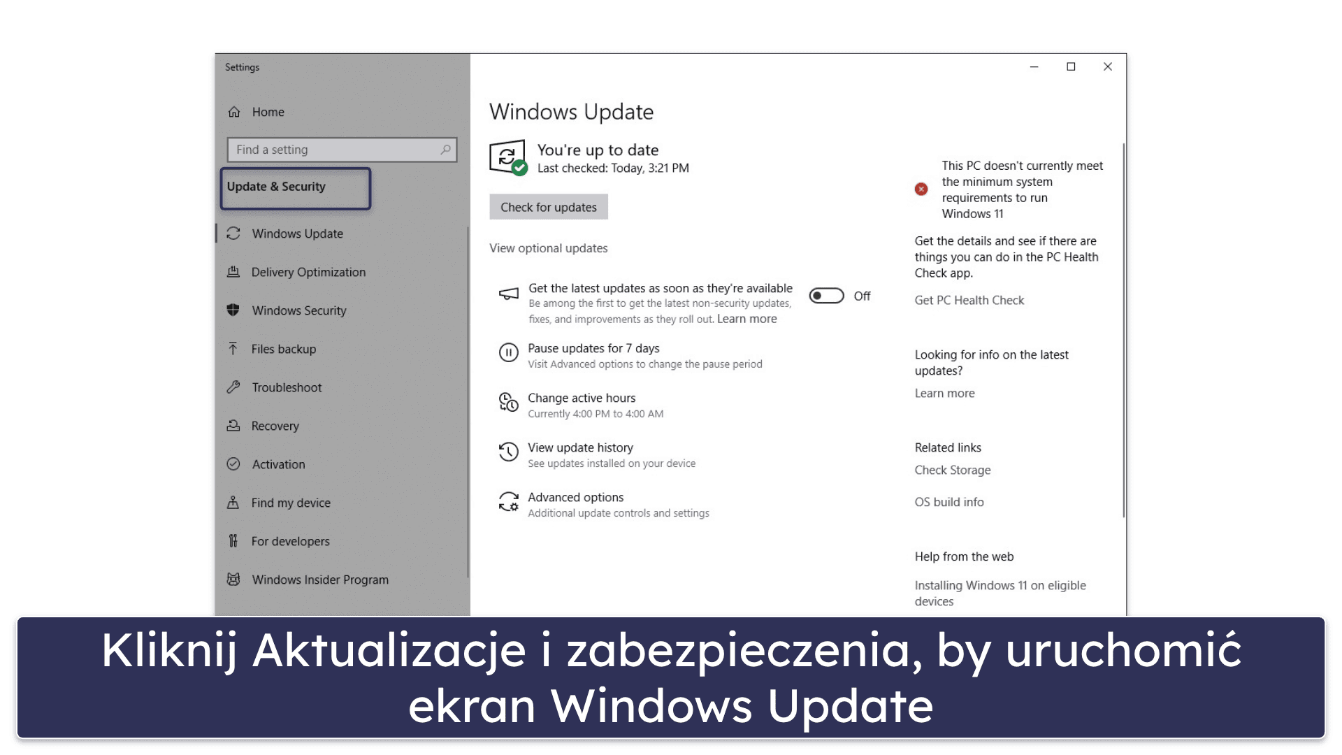 Aktualizacja systemu Windows 10