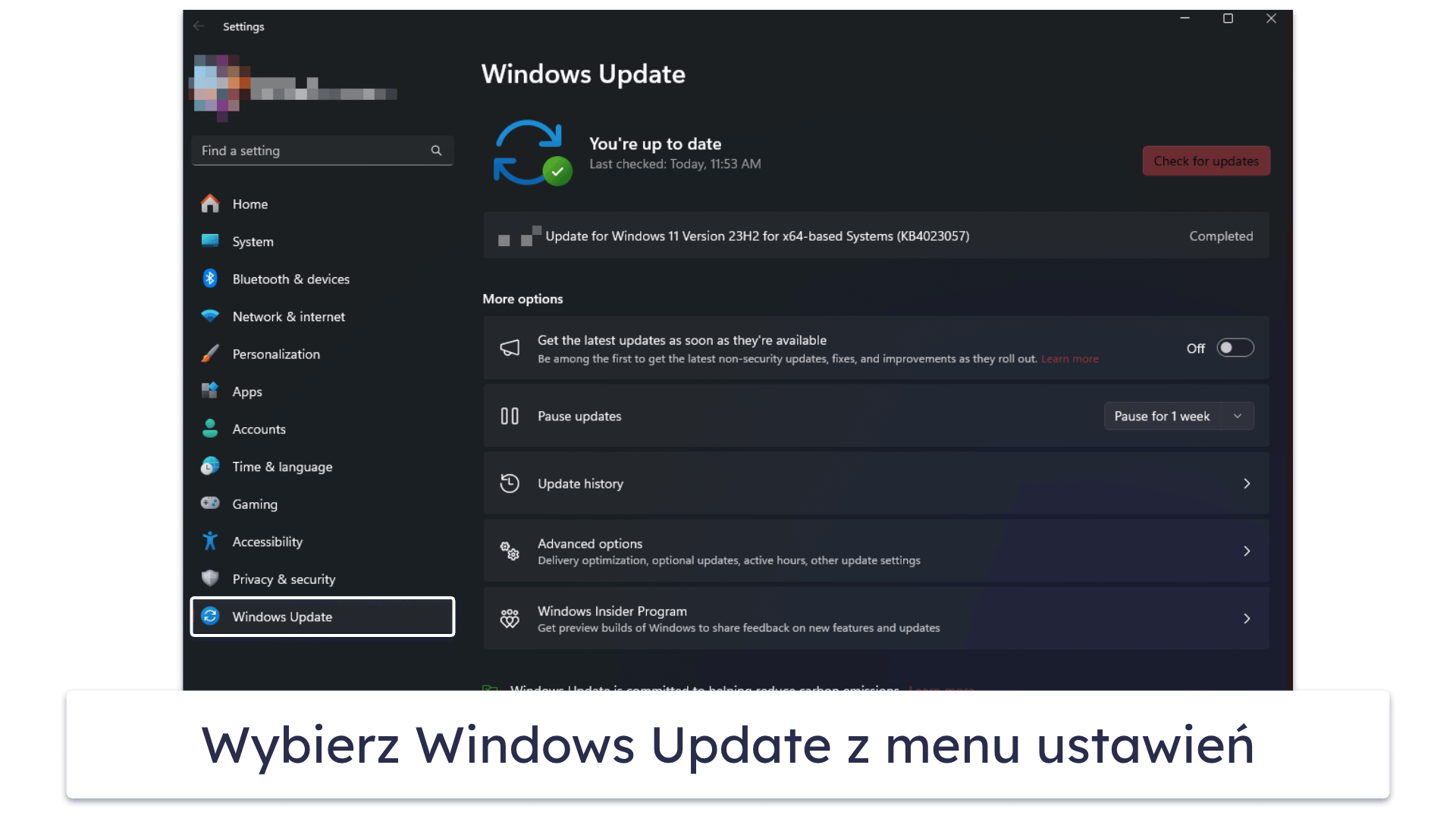 Aktualizacja systemu Windows 11