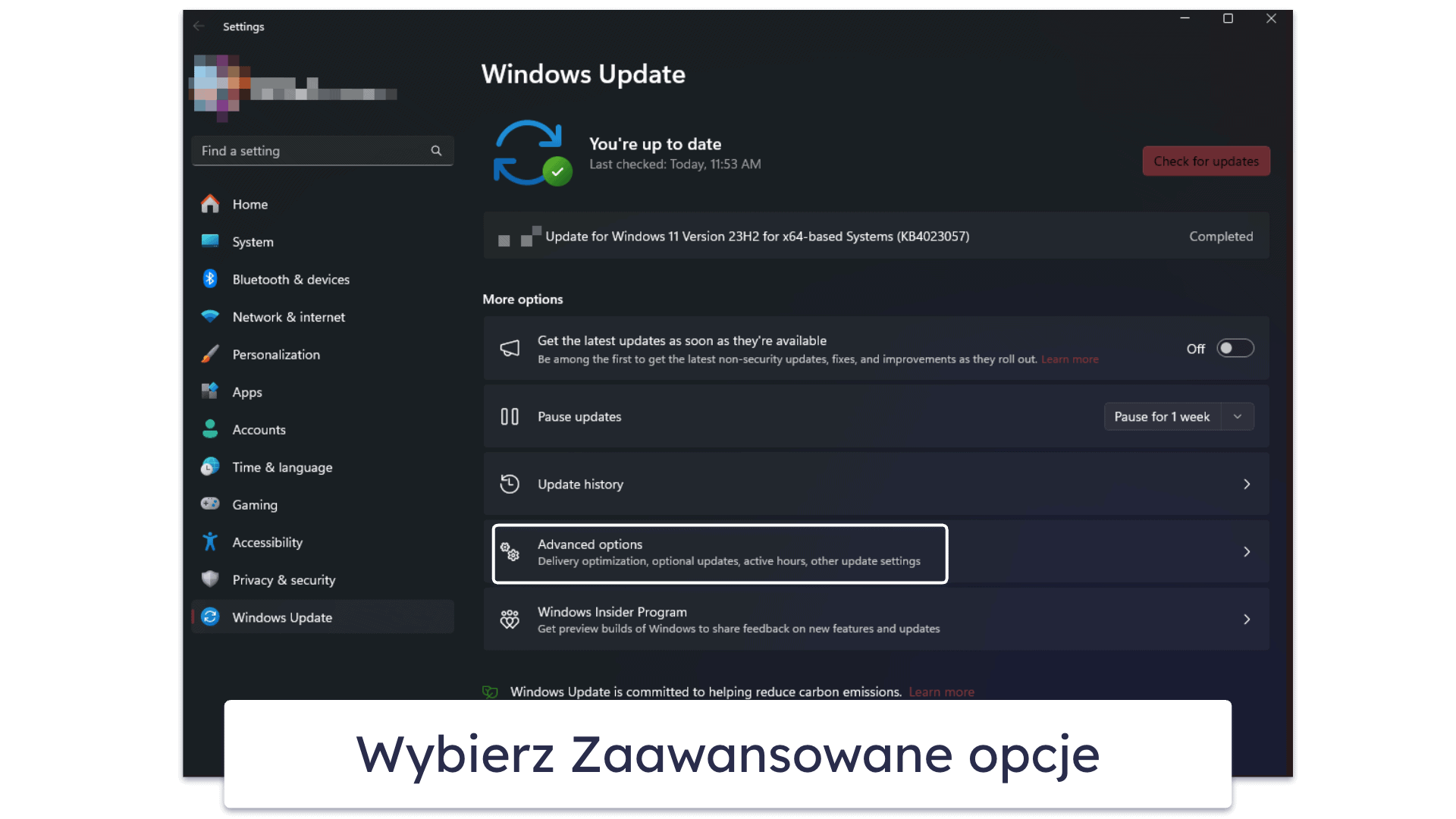 Aktualizacja systemu Windows 11