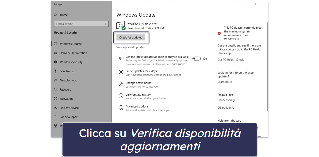 Come aggiornare Windows 10