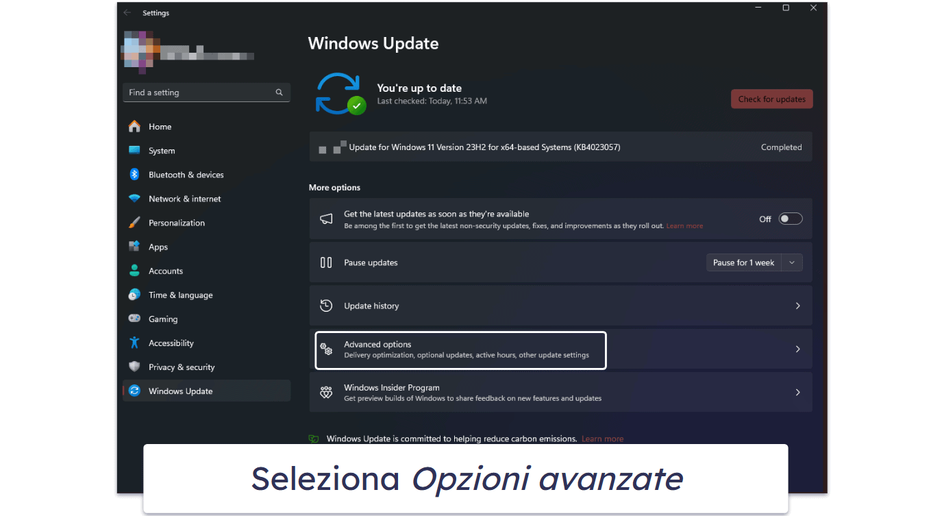 Come aggiornare Windows 11