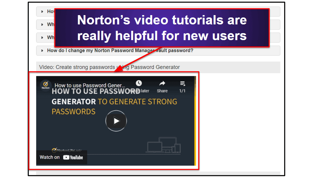 Norton Password Manager Customer Support