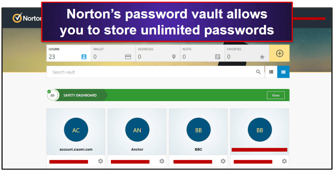 Norton Password Manager Security Features