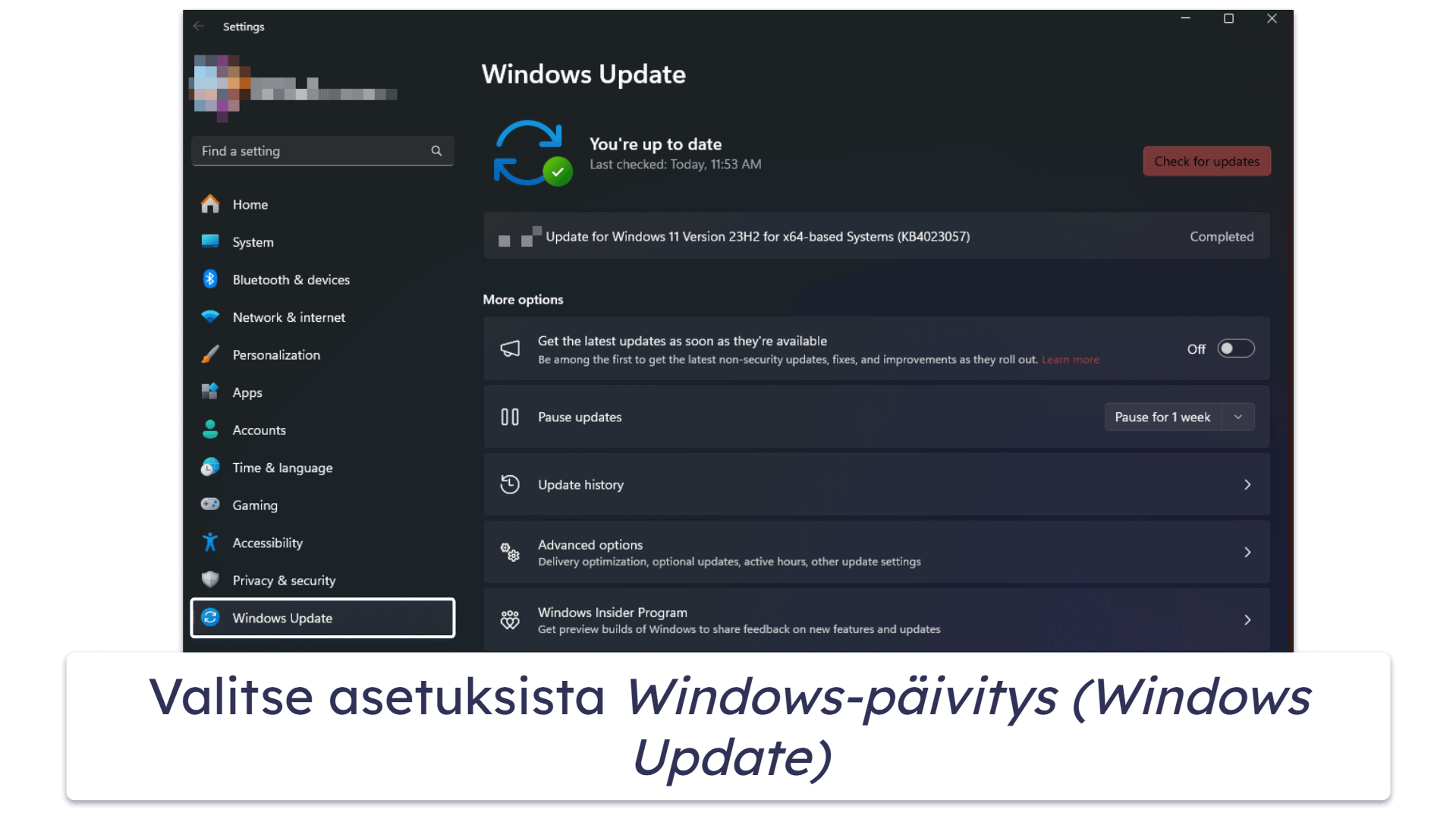 Kuinka päivittää Windows 11