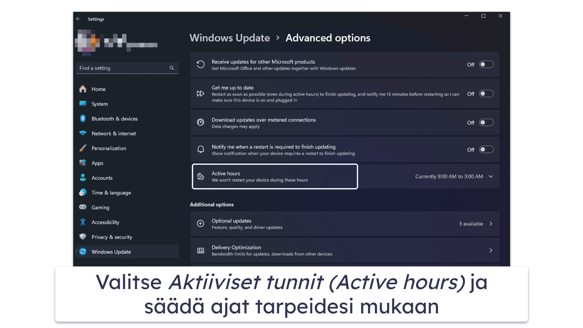 Kuinka päivittää Windows 11