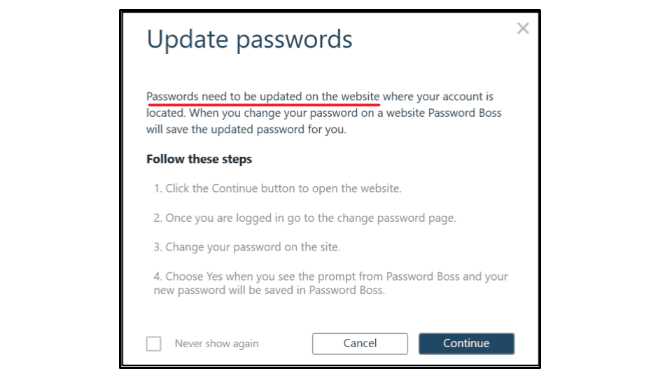 Password Boss：セキュリティ機能