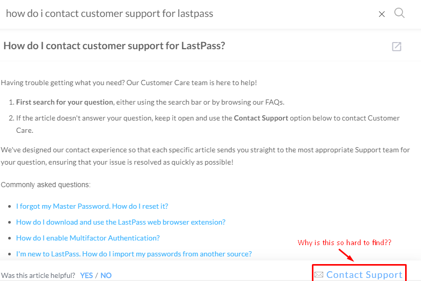 LastPass vs Roboform: Customer Support: