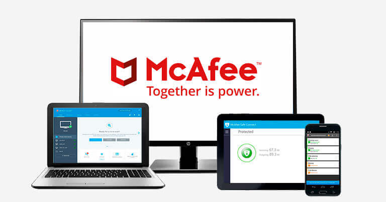🥉3. McAfee — Best to Fix Bing Redirect Issue on Multiple Devices (Great for Families)