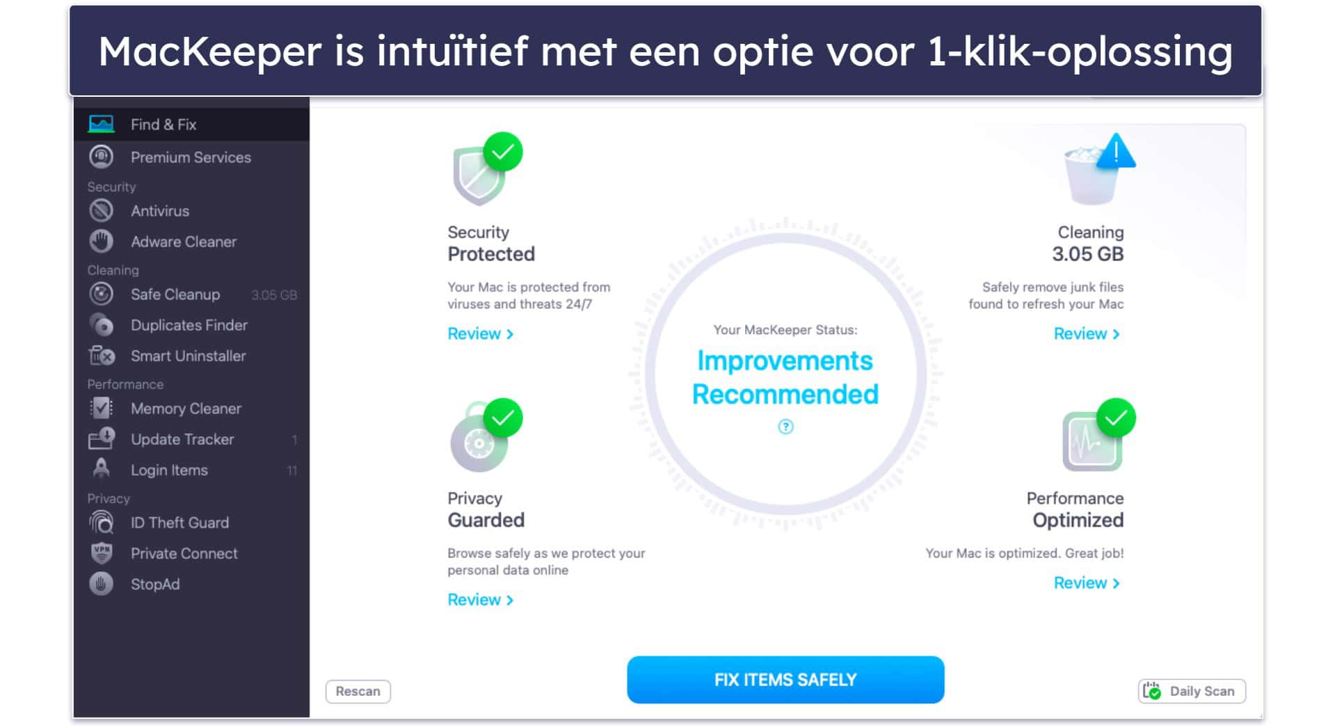 10. MacKeeper — Intuïtieve internetbeveiliging voor macOS gebruikers