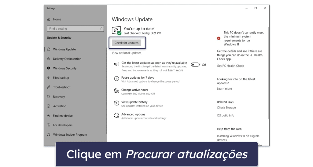 Como atualizar o Windows 10