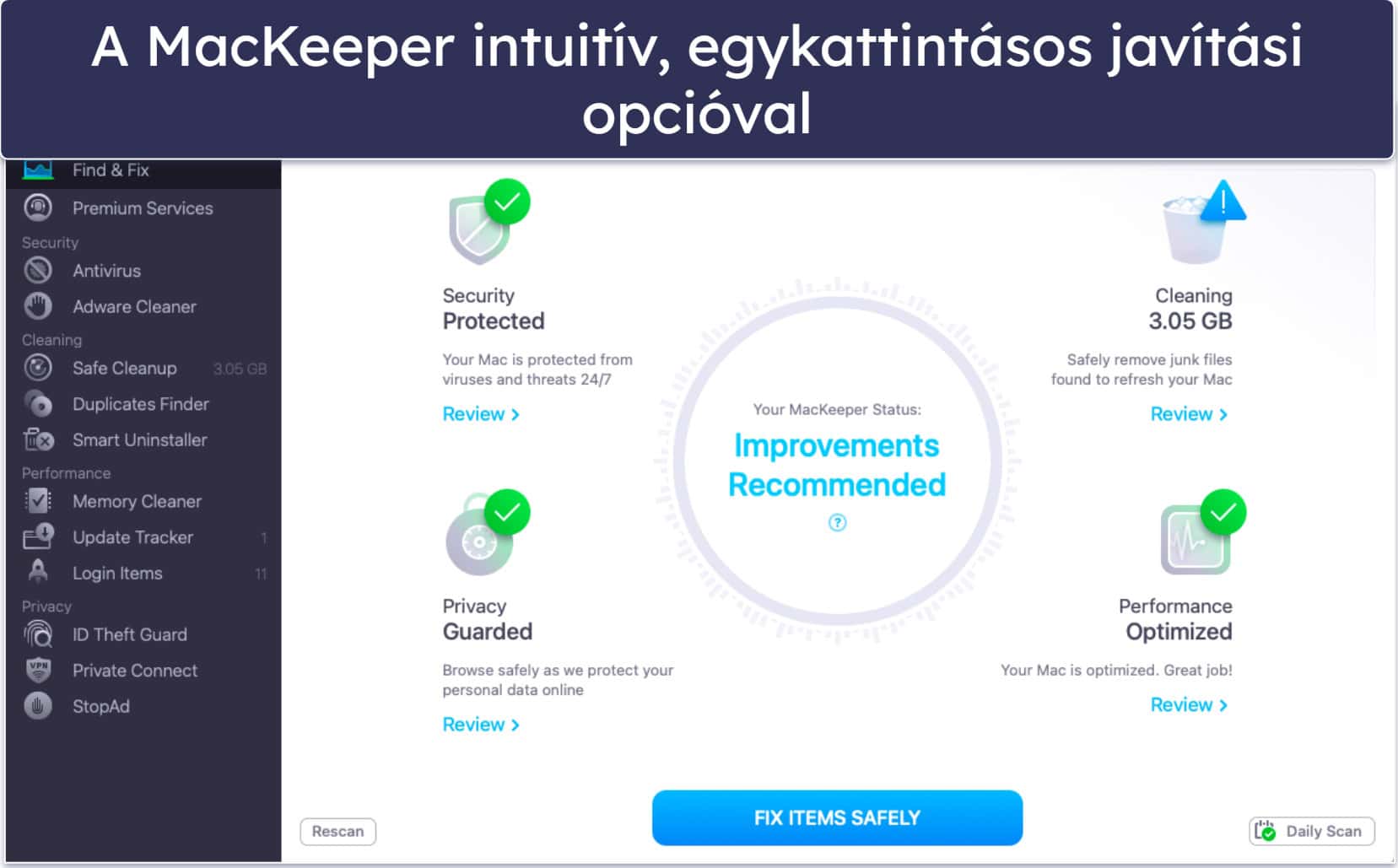 10. MacKeeper – Intuitív internetbiztonság macOS felhasználóknak