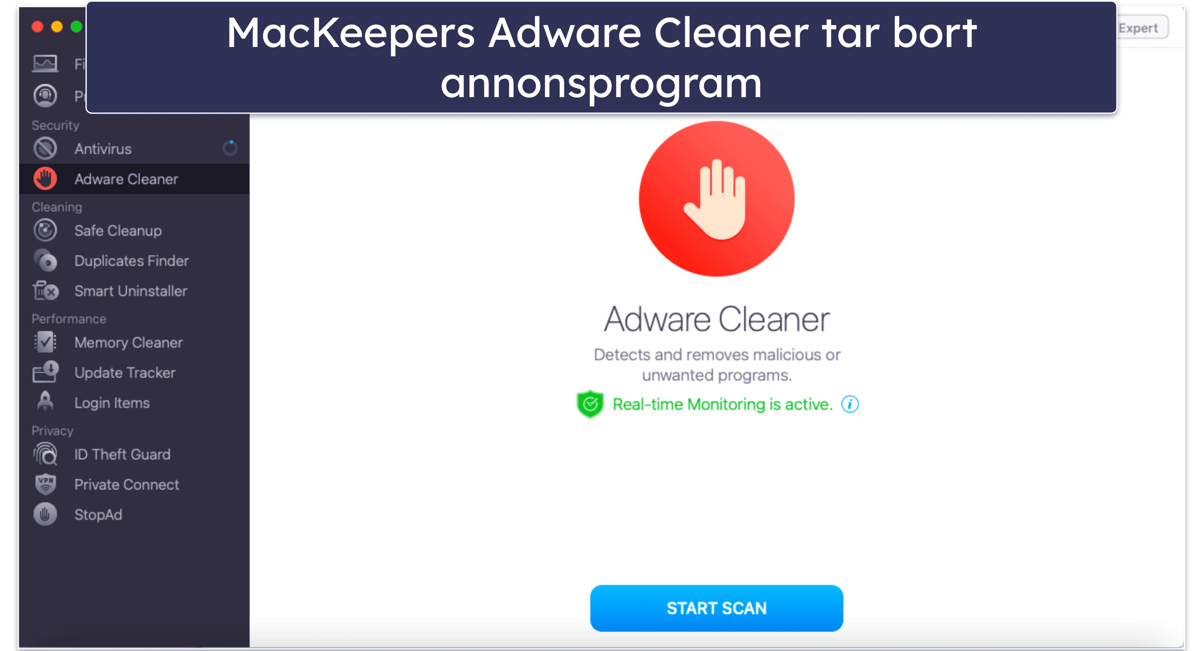 8. MacKeeper — Enkel och snabb borttagning av spyware (endast för Mac)