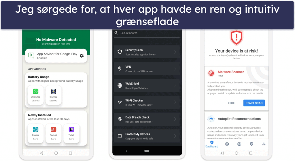 Mine kriterier for sammenligning og rangering