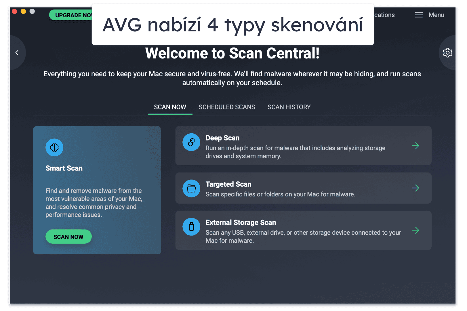 7. AVG AntiVirus Free pro Mac — Spolehlivá, ale omezená ochrana Macu