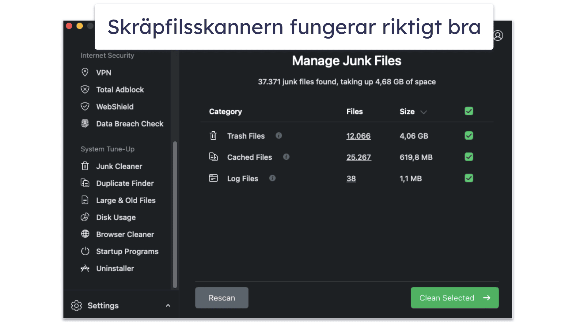 2.🥈 TotalAV Free for Mac: Bra antivirus-scanner med en 7 dagars gratis testversion av Premium