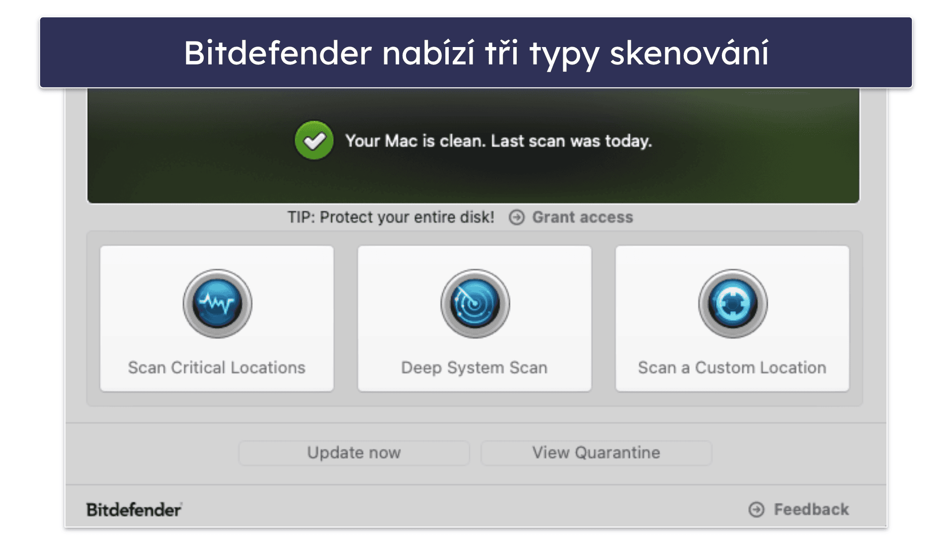 3.🥉 Bitdefender Virus Scanner pro Mac — Vynikající cloudové skenování malwaru