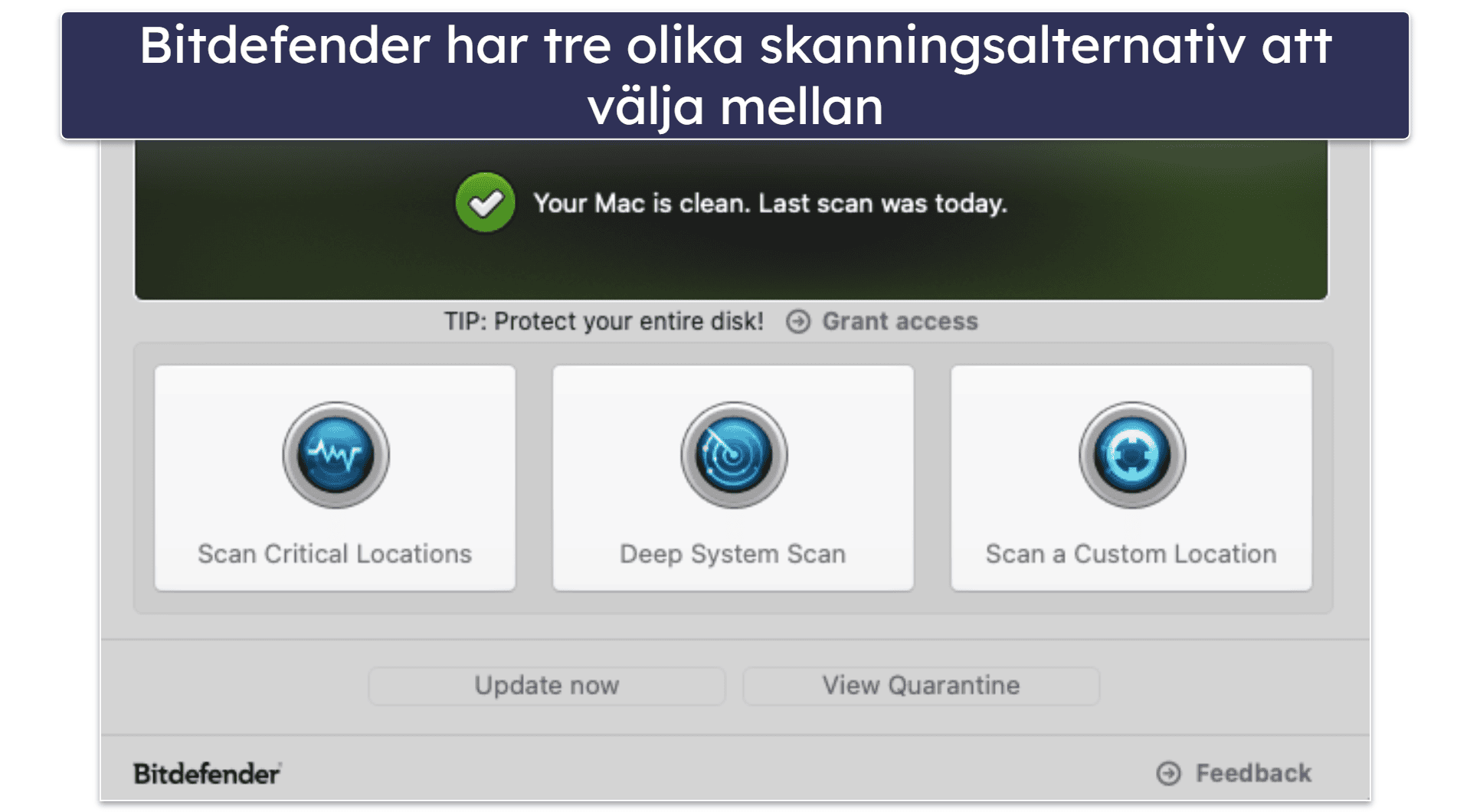 3.🥉 Bitdefender Virus Scanner for Mac: Utmärkt molnbaserad malware-skanning