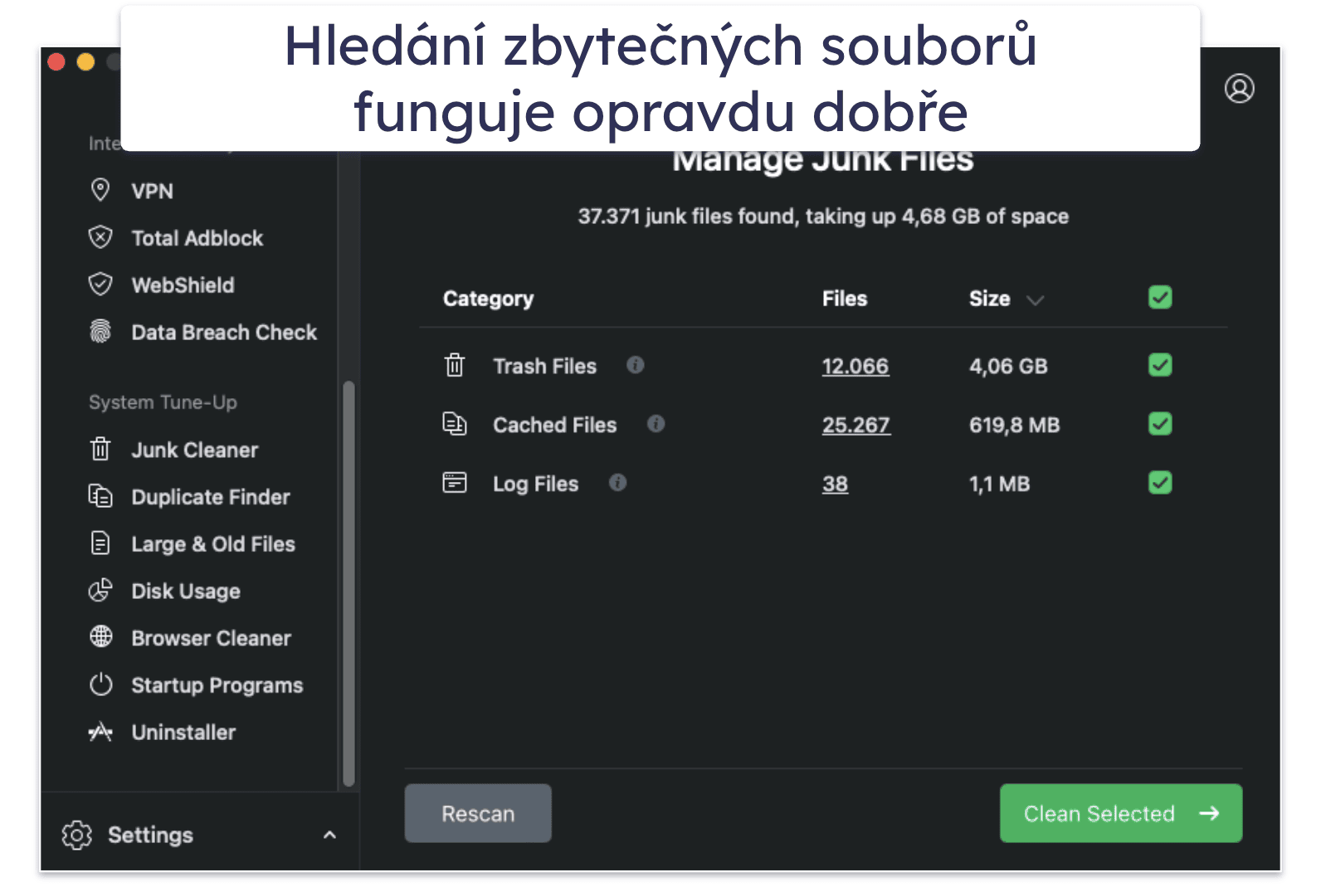 2.🥈 TotalAV Free for Mac — Kvalitní antivirus se 7denní bezplatnou zkušební verzí Premium