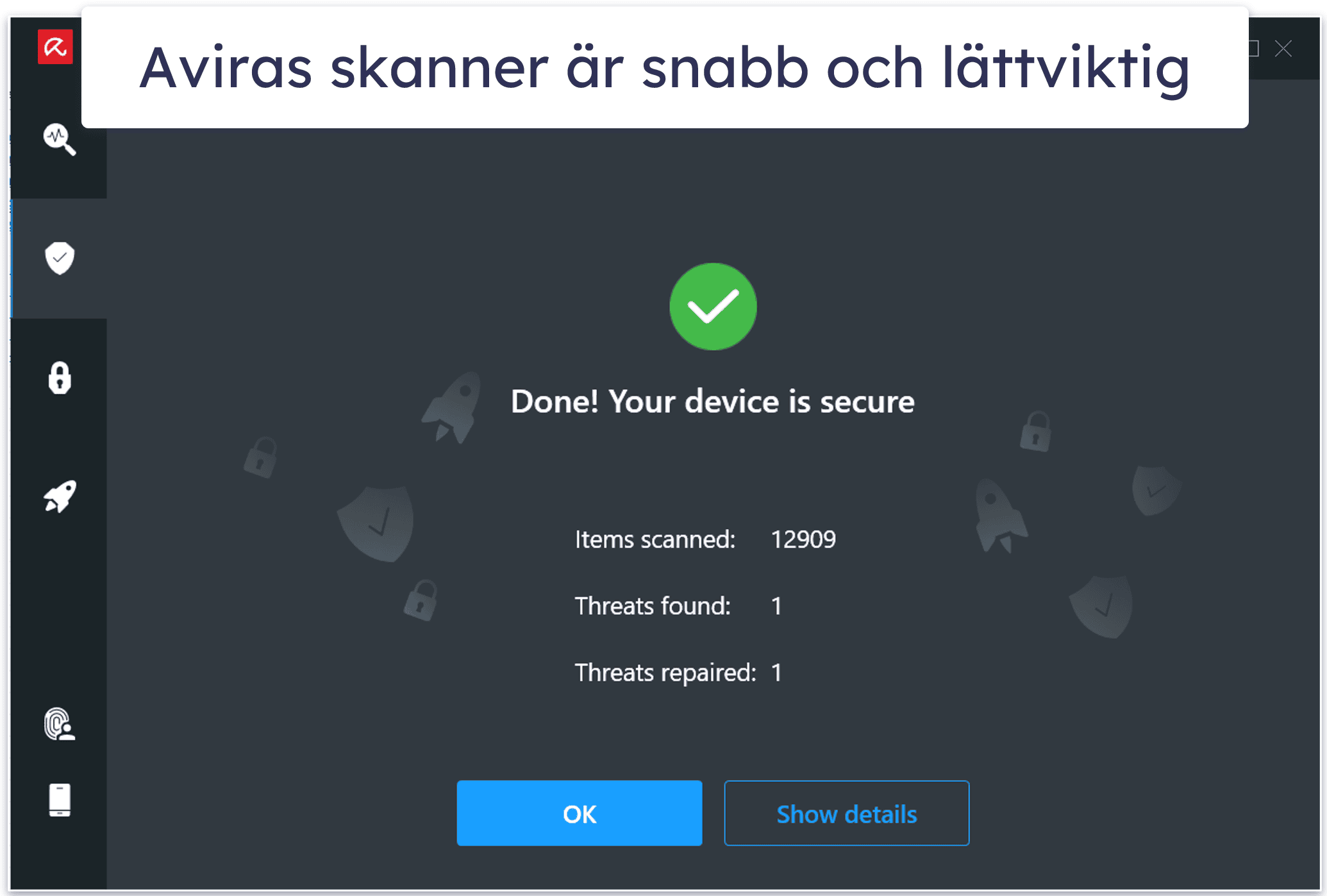 7. Avira Prime — Perfekt för onlineshopping och snabba virussökningar