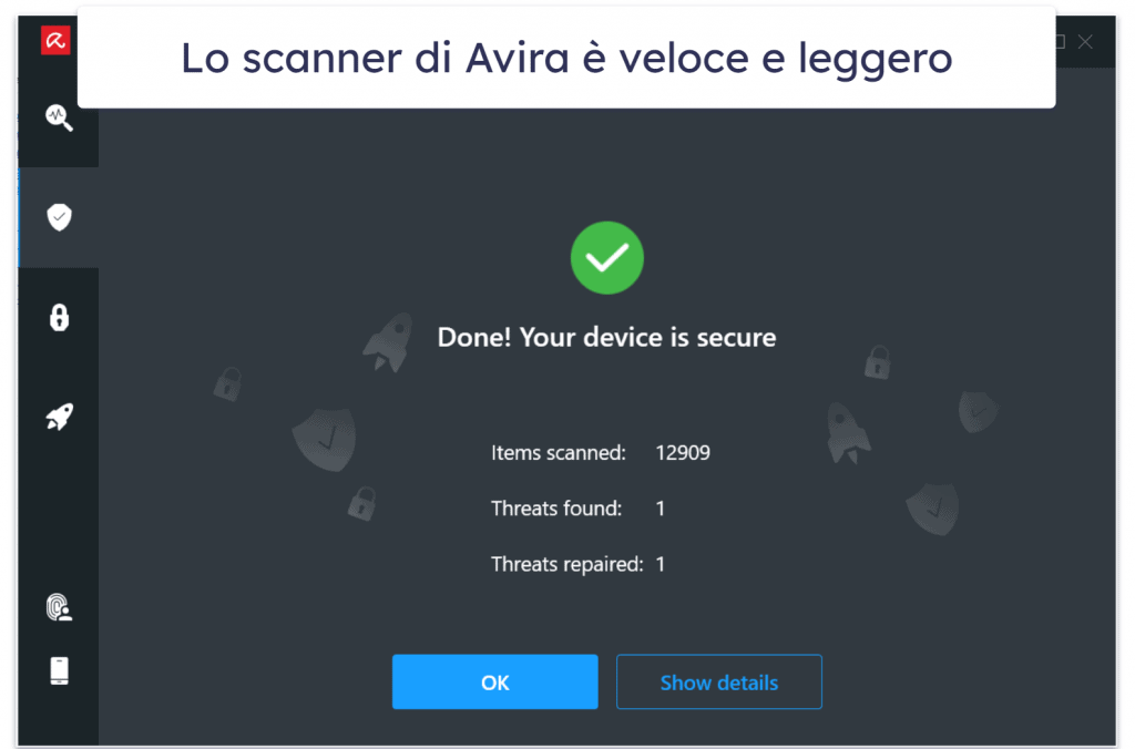 7. Avira Prime — Ottimo per lo shopping online e per scansioni antivirus veloci