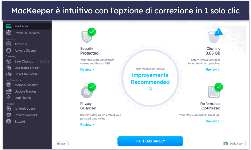 10. MacKeeper — Protezione Internet intuitiva per gli utenti macOS