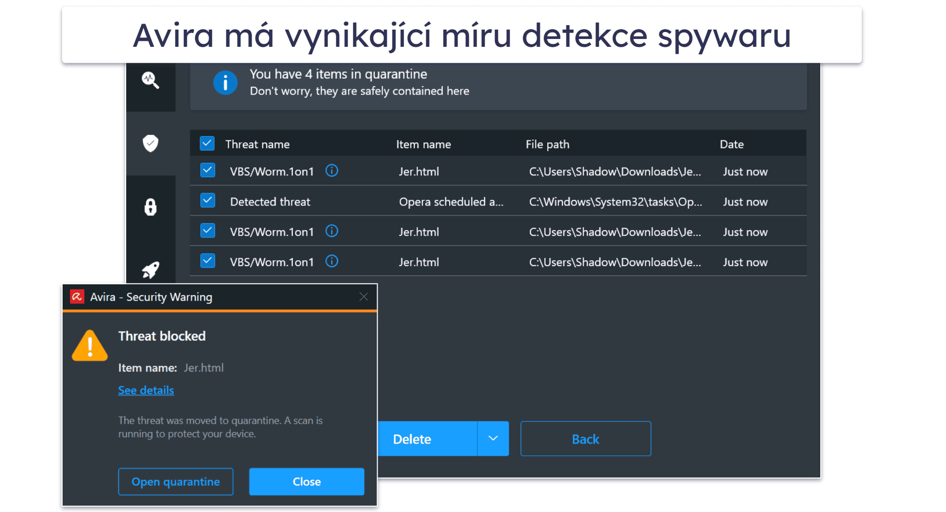 7. Avira – Nejlepší ochrana proti spywaru zdarma