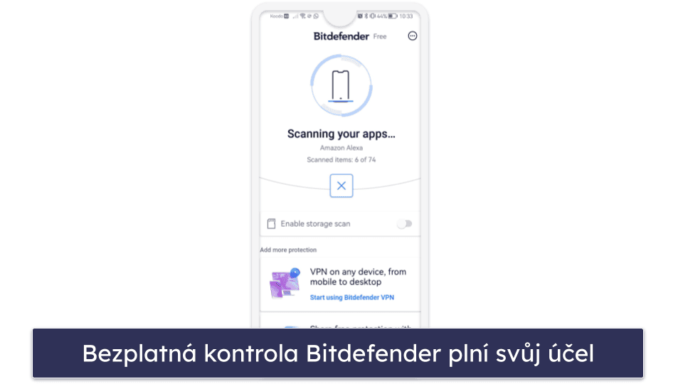 🥉3. Bitdefender – intuitivní řešení s vynikající ochranou před malwarem