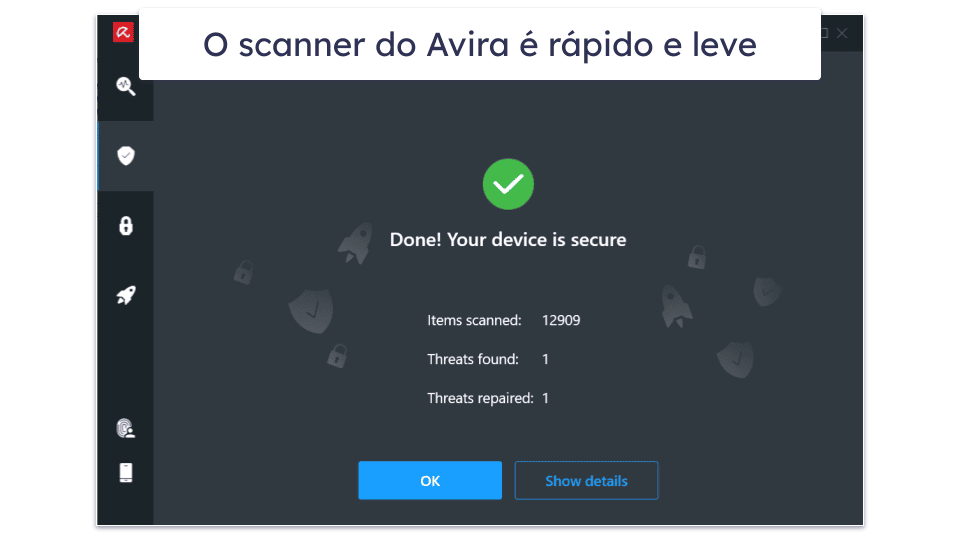 7. Avira Prime — Ótimo para compras online e varreduras antivírus rápidas