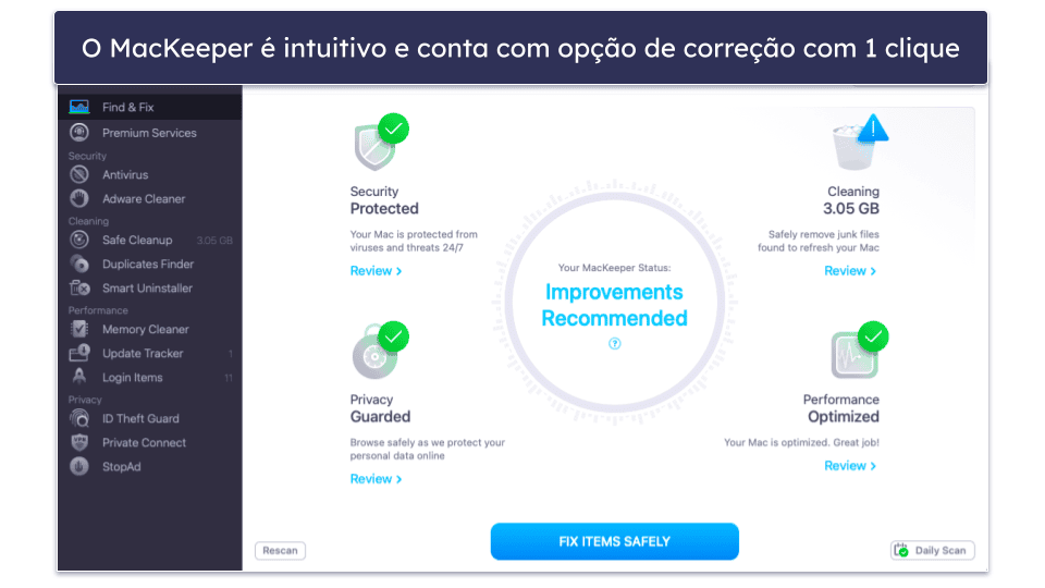 10. MacKeeper — Segurança na internet intuitiva para usuários de macOS