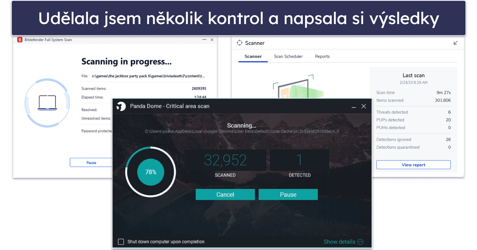 Postup testování: faktory pro srovnání a hodnocení