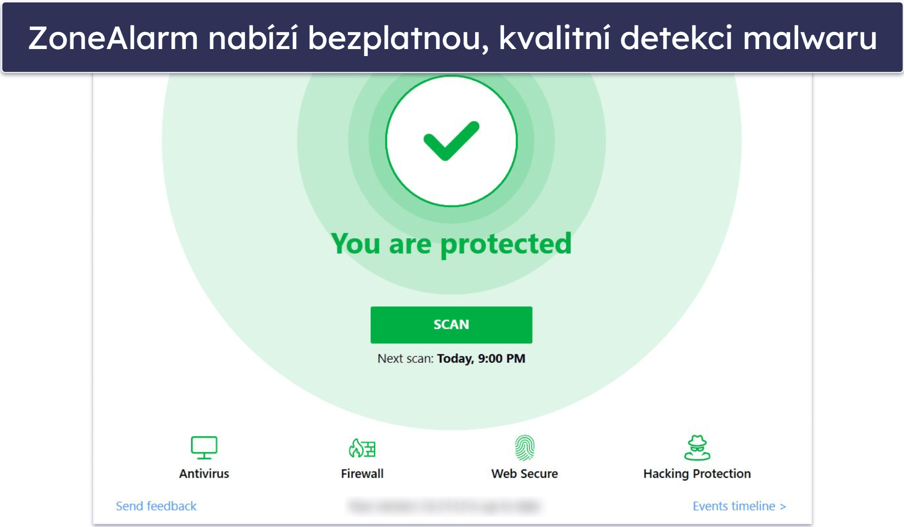 9. ZoneAlarm — Účinná kontrola malwaru s bezplatným firewallem
