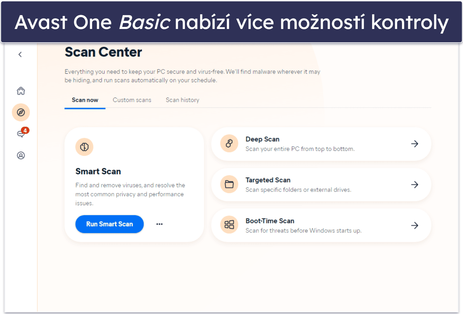 5. Avast One Basic — Efektivní antivirus s dobrou ochranou soukromí