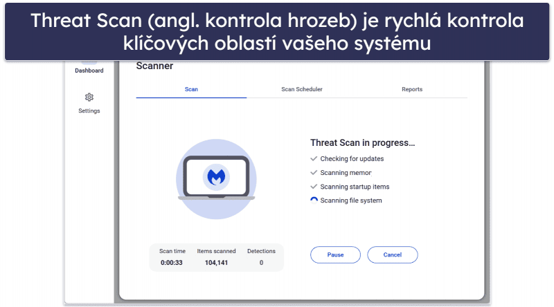 7. Malwarebytes Free — Minimalistický antivirus s pár cool doplňky