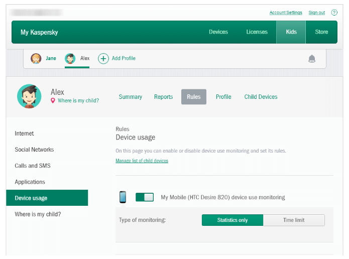 4. Kaspersky Total Security — Excellent YouTube Monitoring + Geo-Fencing Features