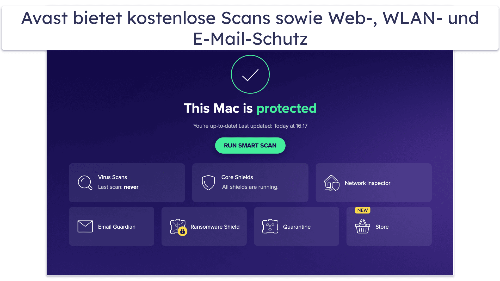 6. Avast Free Antivirus für Mac: grundlegender Echtzeit-, Web- und E-Mail-Schutz