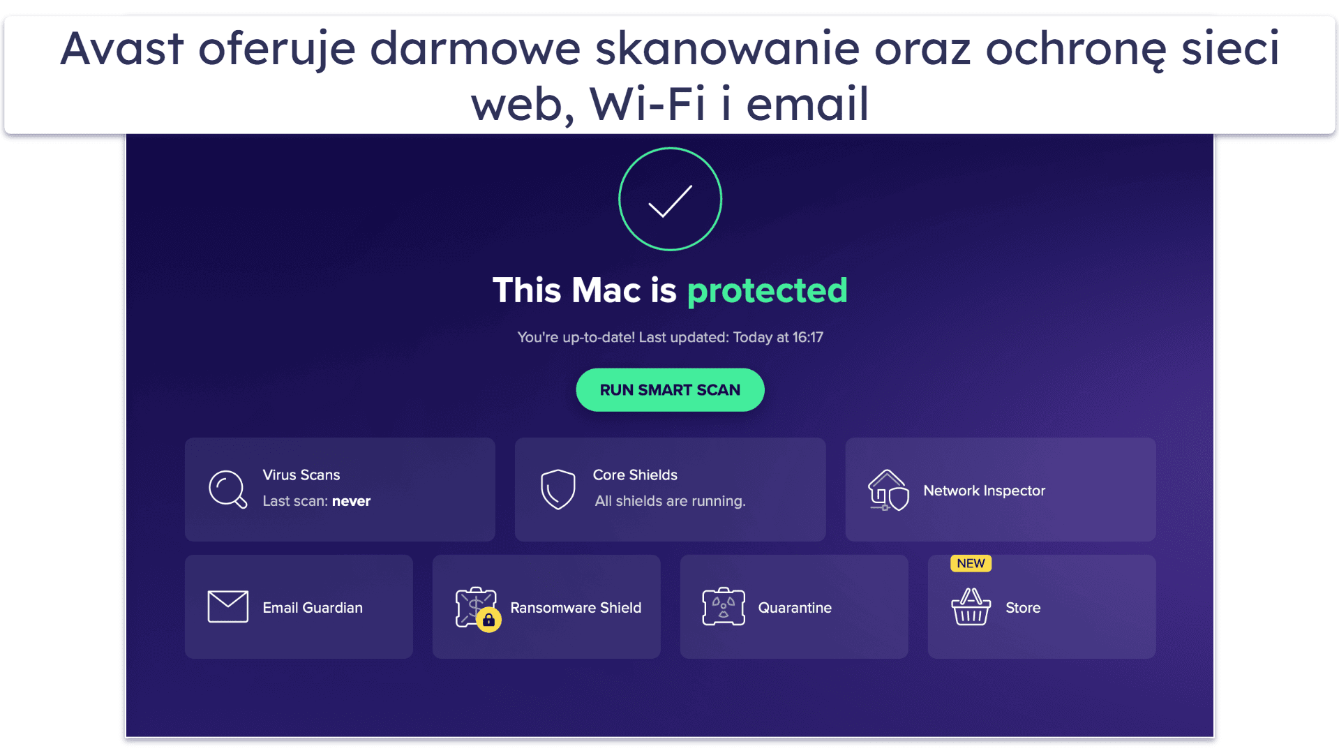 6. Avast Free Antivirus for Mac: podstawowa ochrona w czasie rzeczywistym, sieciowa i e-mailowa