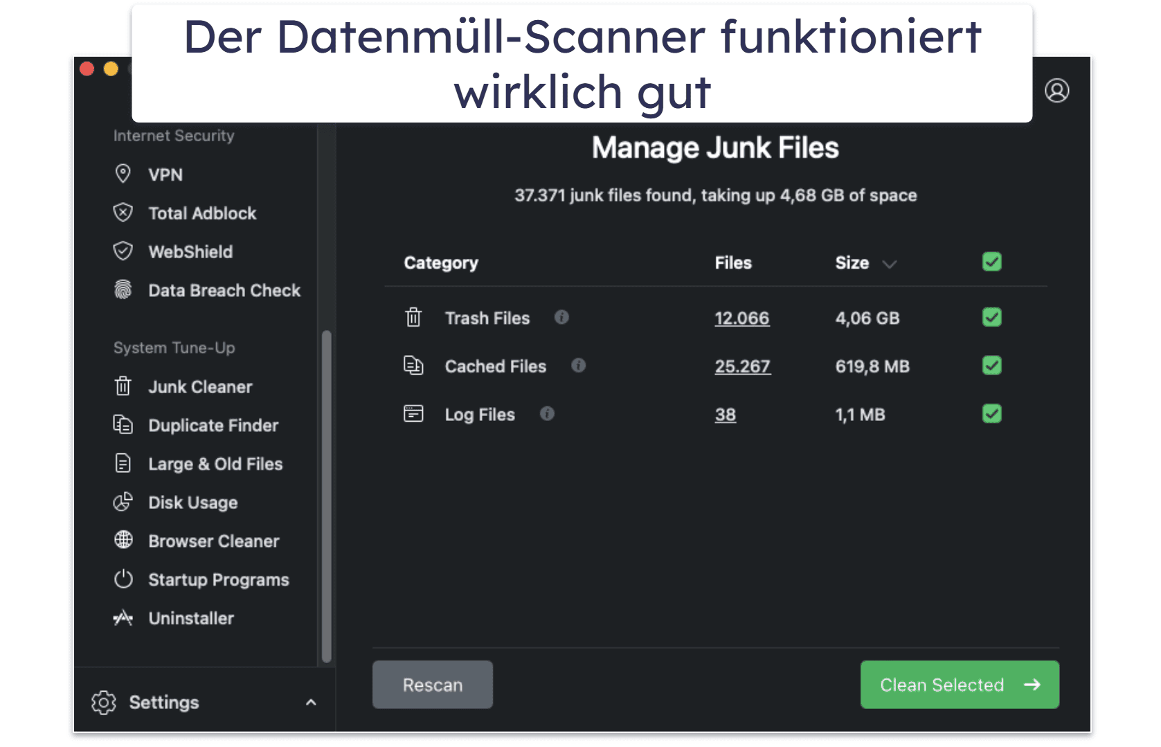 2.🥈 TotalAV: kostenlos für Mac: guter Antivirus-Scanner mit einer 7-tägigen kostenlosen Testversion von Premium
