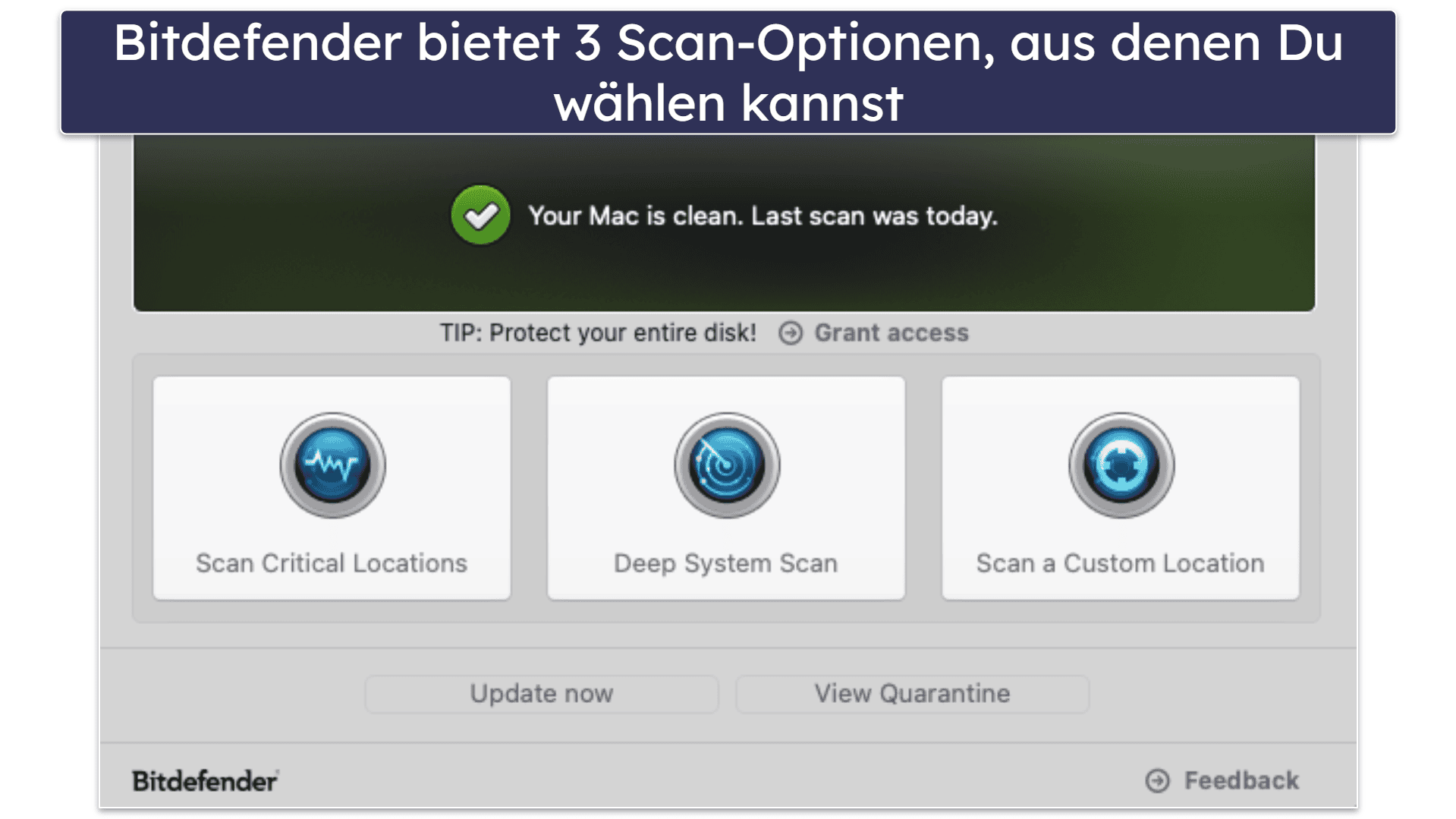 3.🥉 Bitdefender Virus Scanner for Mac: hervorragender Cloud-basierter Malware-Scanner