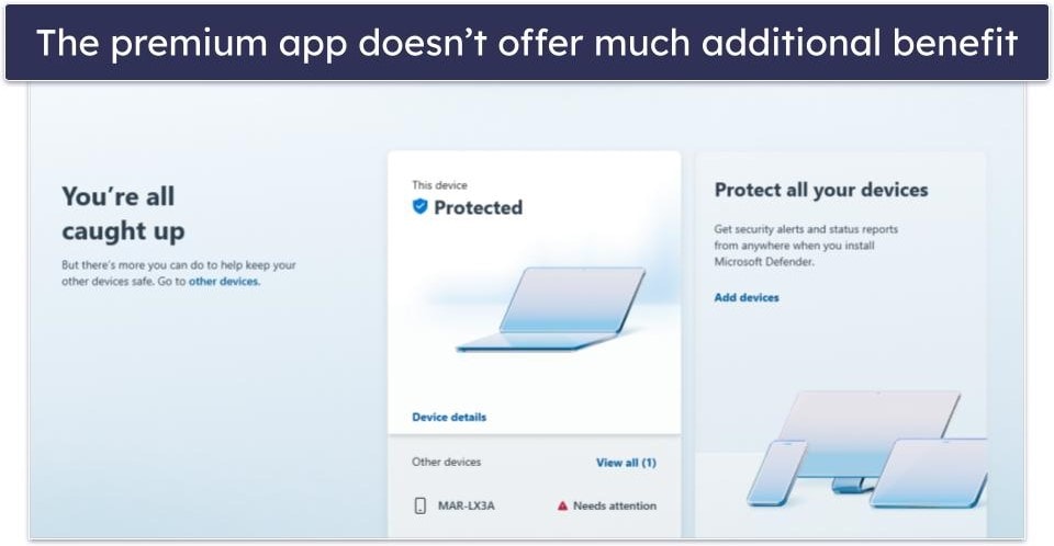 Windows Defender Desktop and Mobile Apps