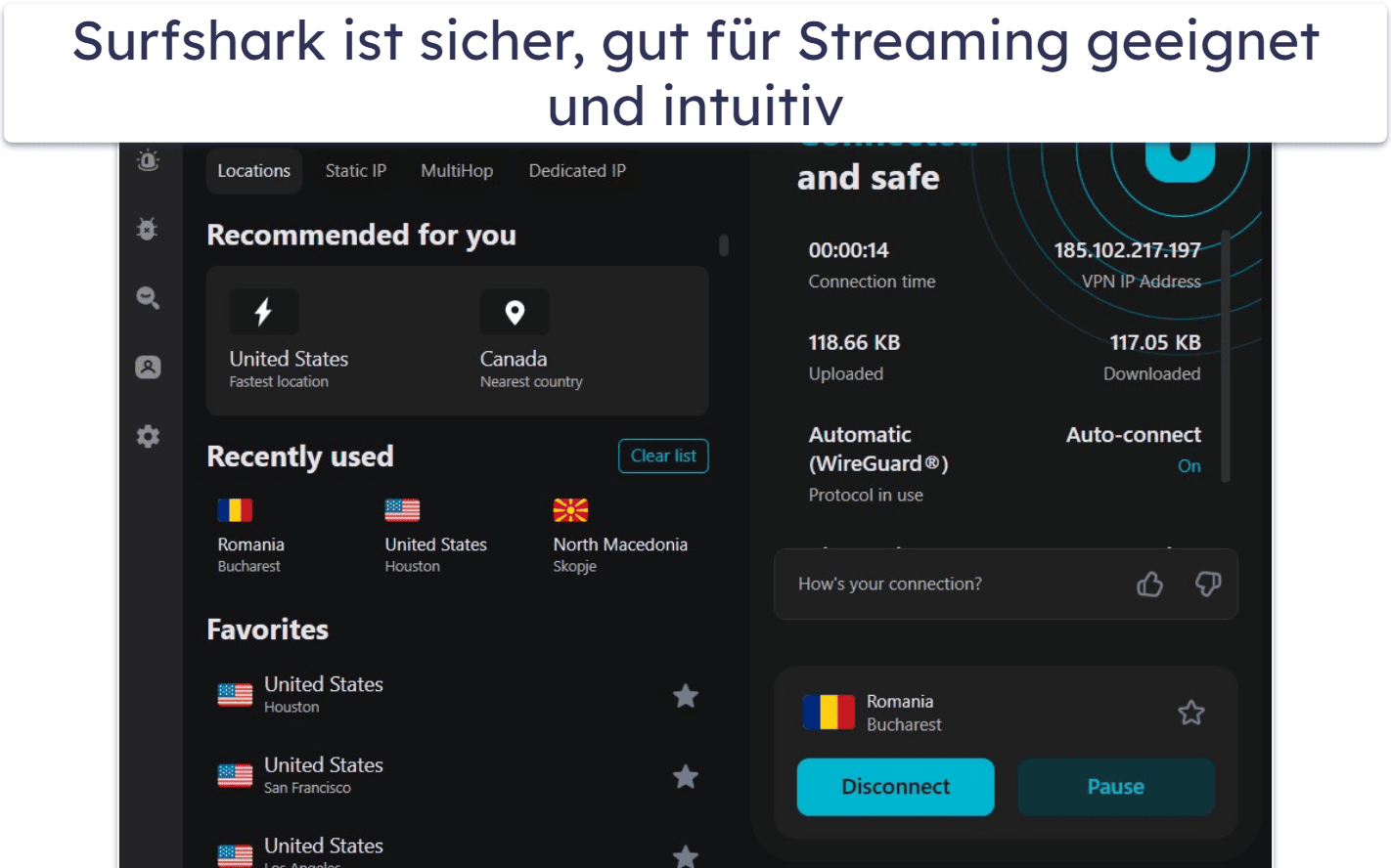 🥉3. Surfshark — Sicheres VPN mit einem funktionsreichen Antivirus-Add-On