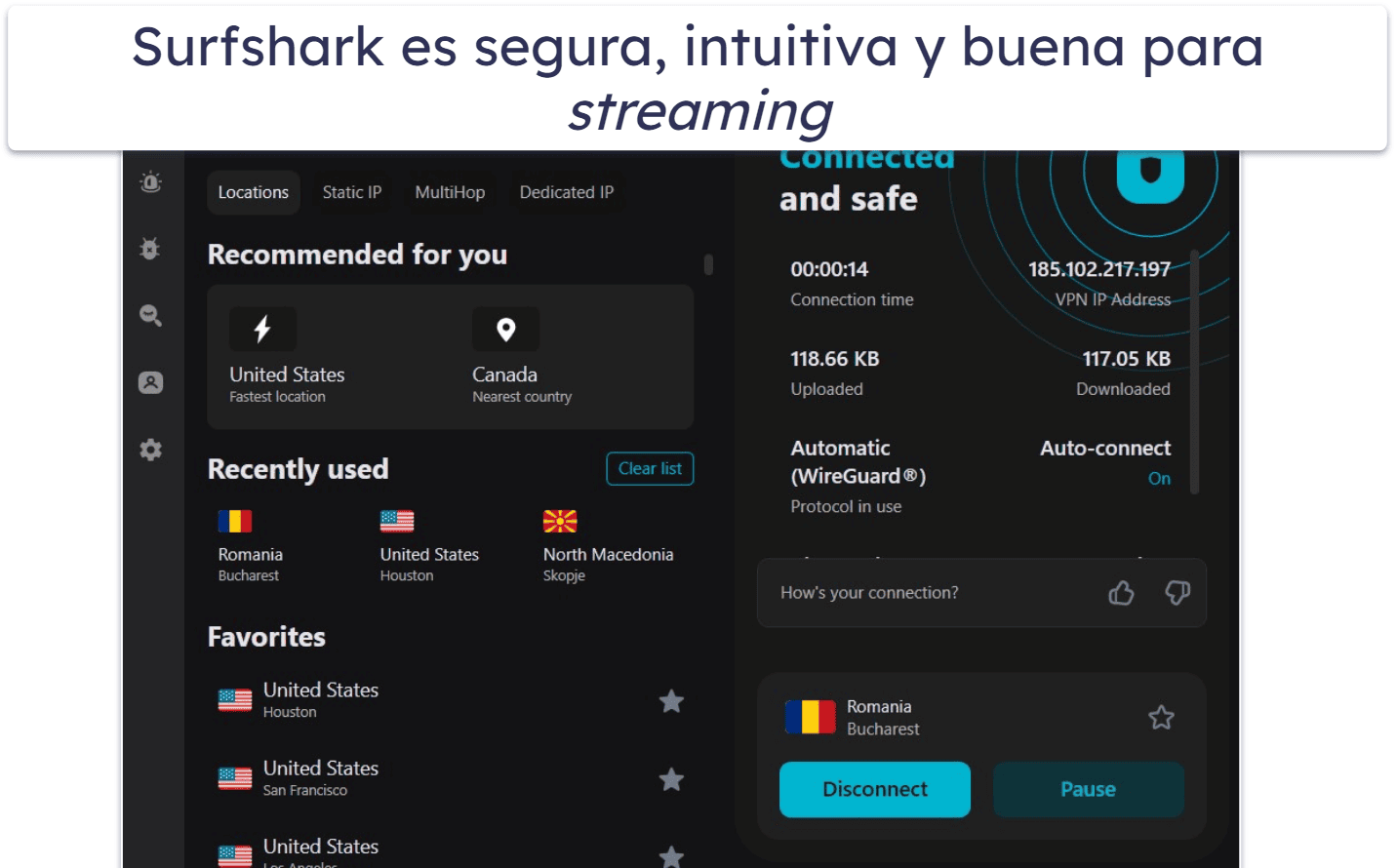 3. Surfshark: Es una VPN segura con un antivirus en forma de addon repleto de funciones